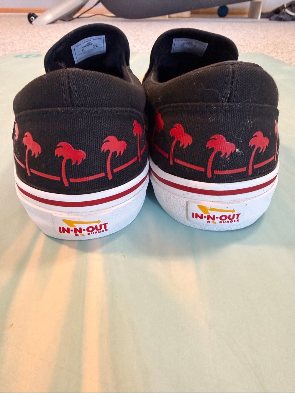 In and Out Burger - Vans Inspired Black Slip-On Sneakers - NWOT 🌴 - Picture 3 of 6